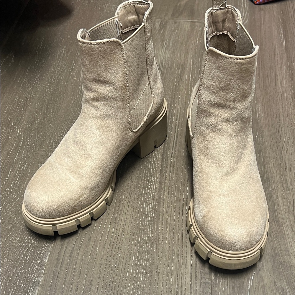 Madden Girl Beige Ankle Booties